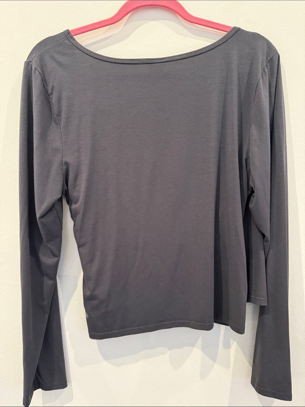 Athleta Gray Long Sleeve Wrap Top - Picture 3 of 3